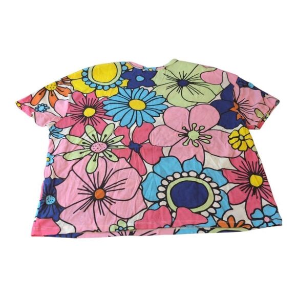Zara floral cotton t shirt size m - Picture 3 of 4